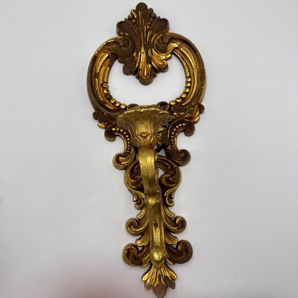 Pair Of Vintage 1970’s Dart Ind. Wall Sconce Cand Holders Gold Hollywood Regency - Picture 4 of 8